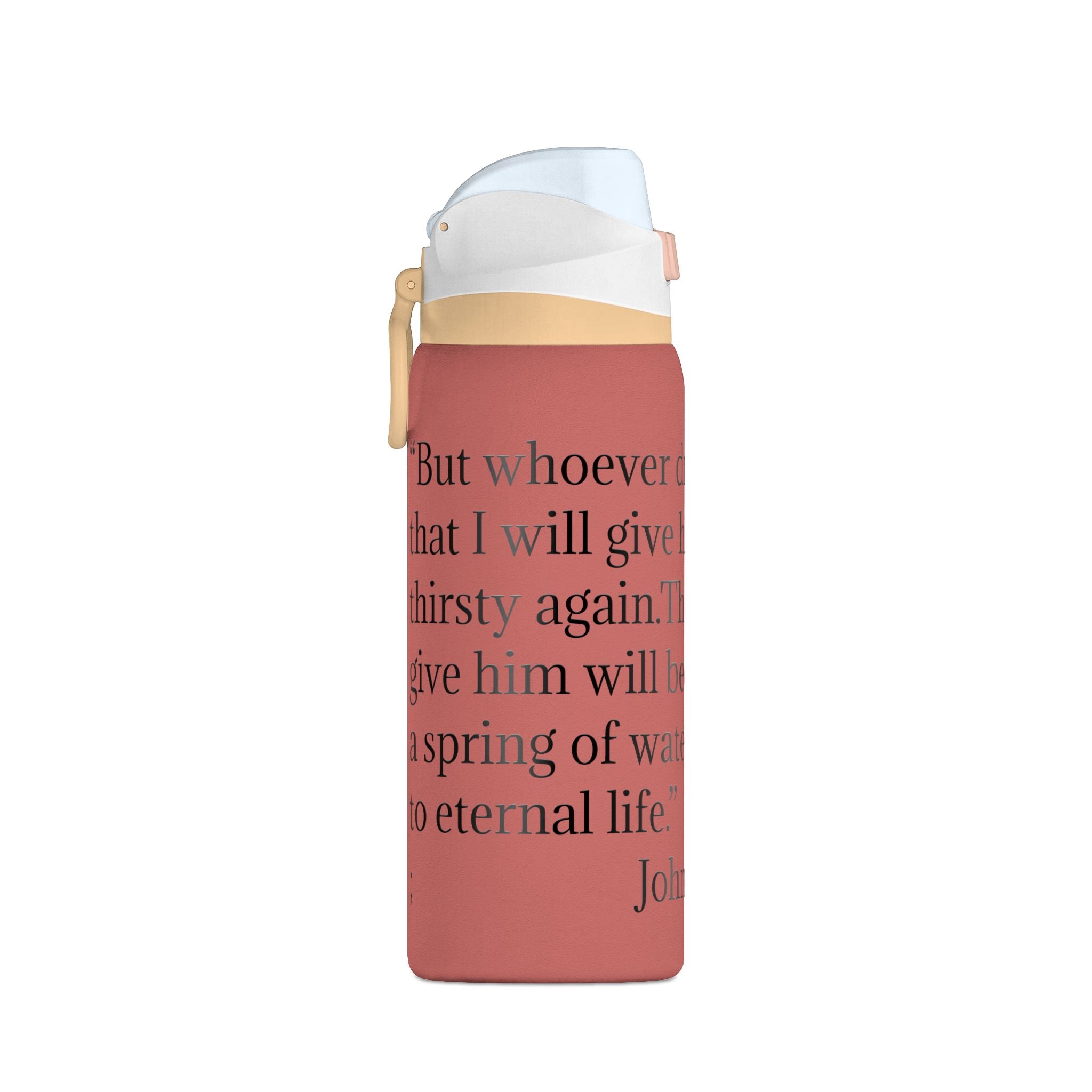 John 4:14 Insulated Water Bottle — 32oz Inspirational Scripture Bottle
